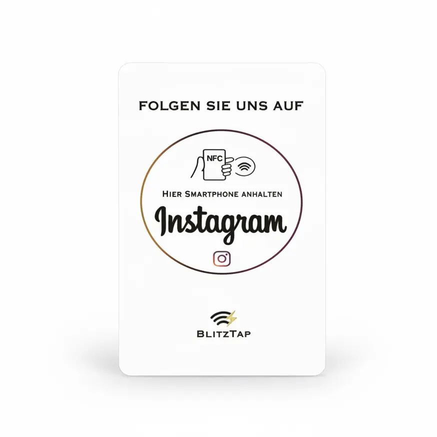1 NFC INSTAGRAM KARTE PREMIUM WEISS