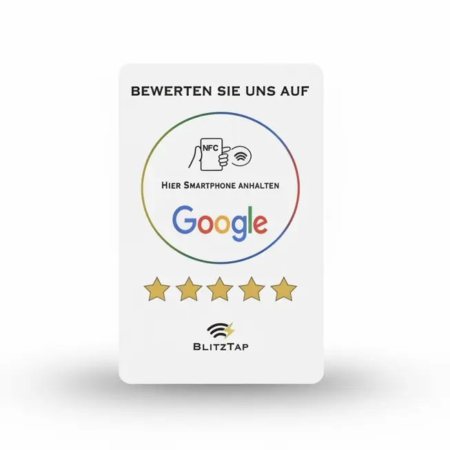 1 NFC GOOGLE KARTE HOCHGLANZ WEISS