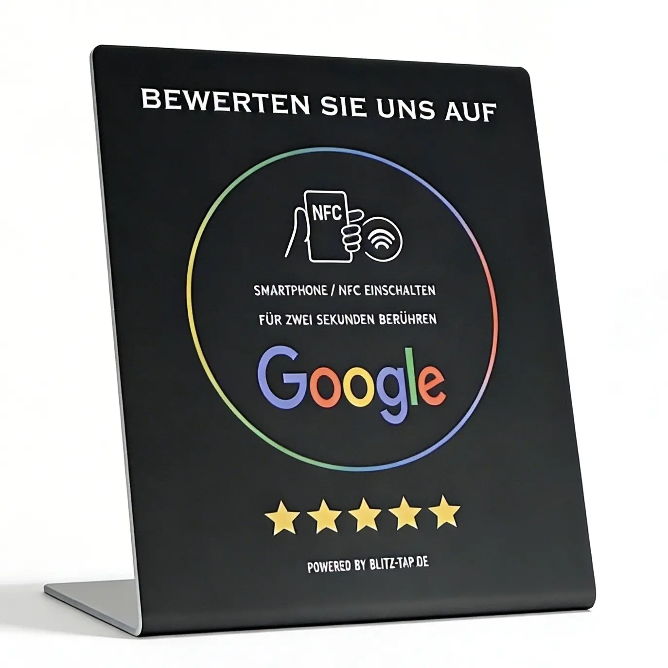 1 NFC GOOGLE AUFSTELLER SCHWARZ DEUTSCH