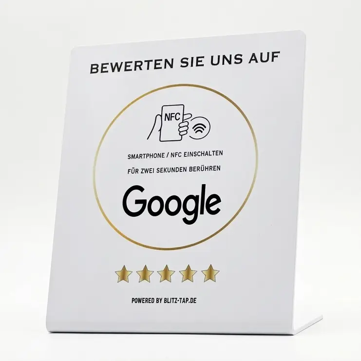 1 NFC GOOGLE AUFSTELLER WEISS/GOLD
