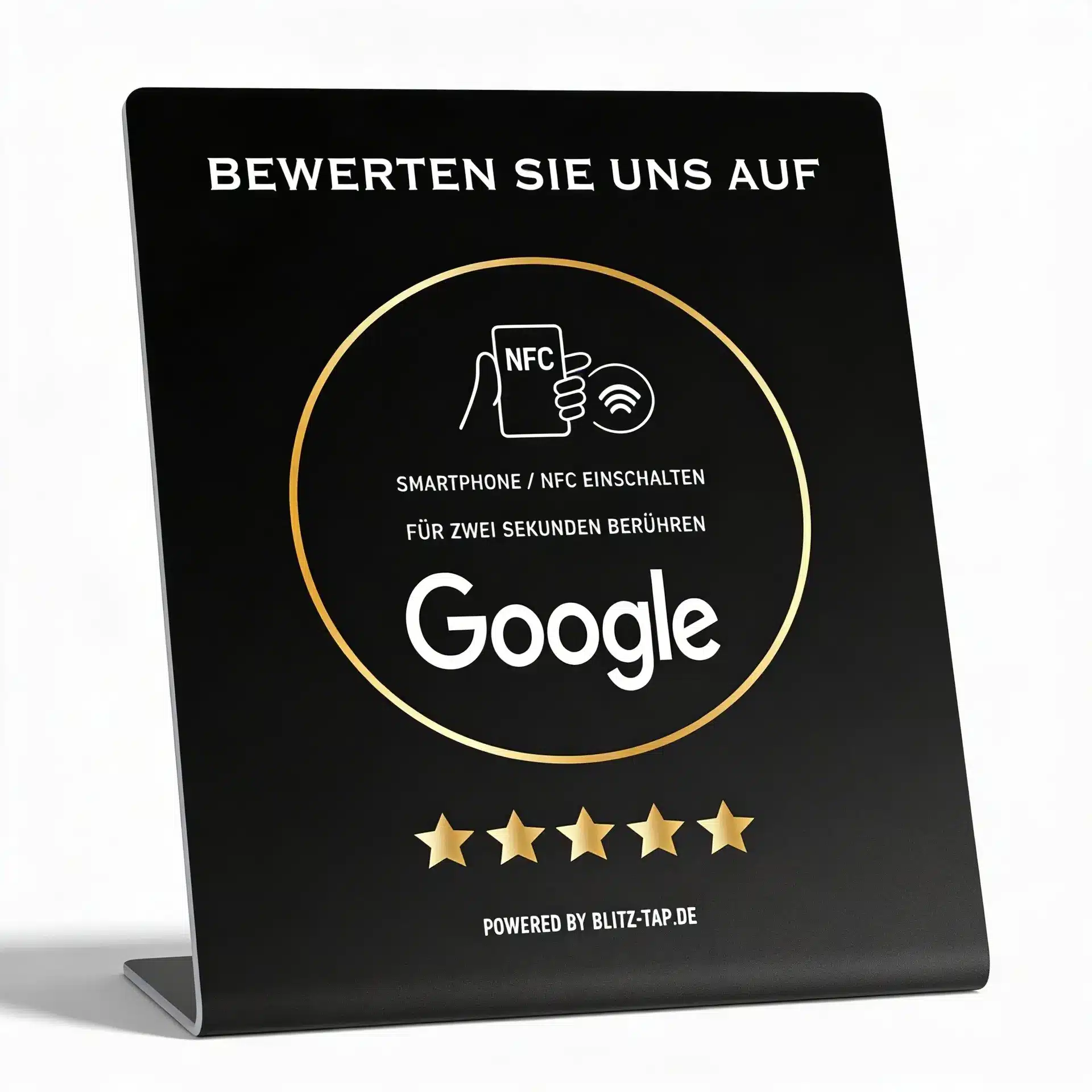 1 NFC GOOGLE AUFSTELLER SCHWARZ/GOLD DEUTSCH